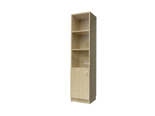 Комбинированный шкаф для гостиницы 45х44х215 см - «Comfort Standart», Дуб Беленый