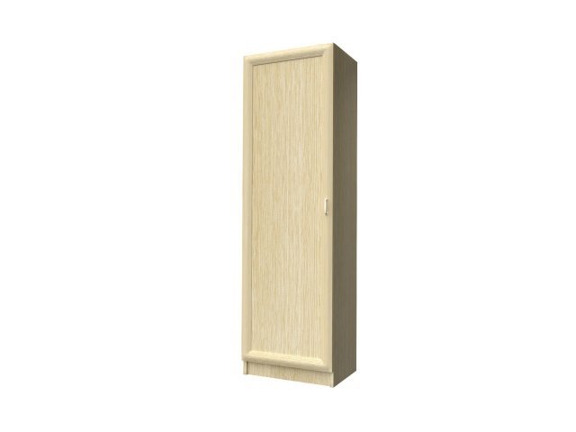 Одностворчатый шкаф-гардероб для гостиницы 60х44х215 см - «Comfort Style», Дуб Беленый
