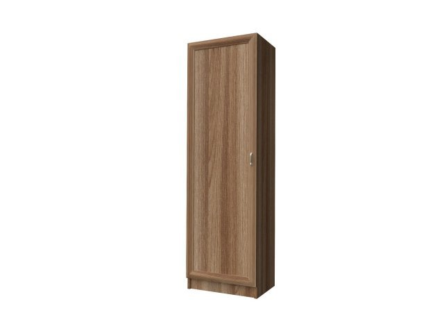 Одностворчатый шкаф-гардероб для гостиницы 60х44х215 см - «Comfort Style», Ясень Шимо тёмный
