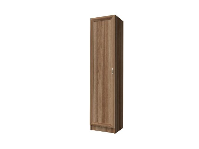 Одностворчатый шкаф с полками для гостиницы 45х44х215 см - «Comfort Style», Ясень Шимо тёмный