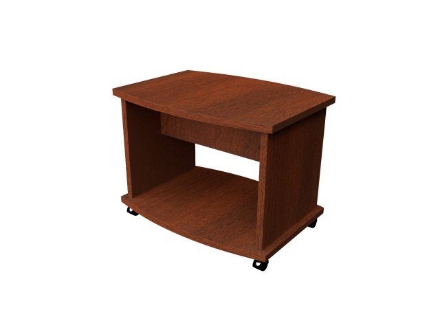 Журнальный стол с полкой для гостиницы 70х55х45 см - «Comfort Style», Орех
