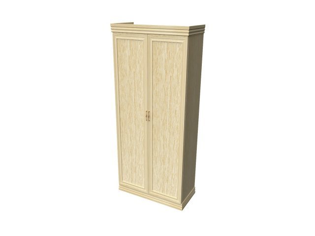 Двухстворчатый шкаф-гардероб для гостиницы 100х46х207 см - «Comfort Deko», Дуб Беленый