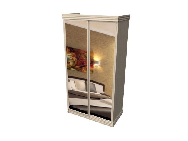 Гардеробный шкаф-купе для гостиницы 110х62х207 см - «Comfort Deko», Ясень Шимо светлый