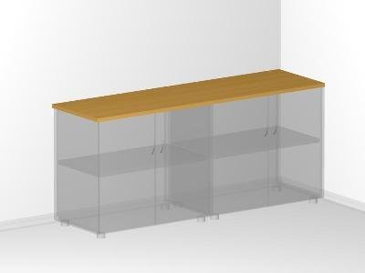 Верхняя панель для офисной мебели - 160х46х2,5 см - «Visa Style»