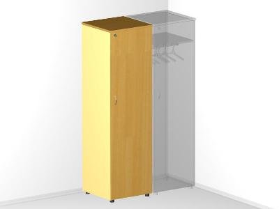 Шкаф-гардероб с замком для офиса - 60х62х207 см - «Visa Style»